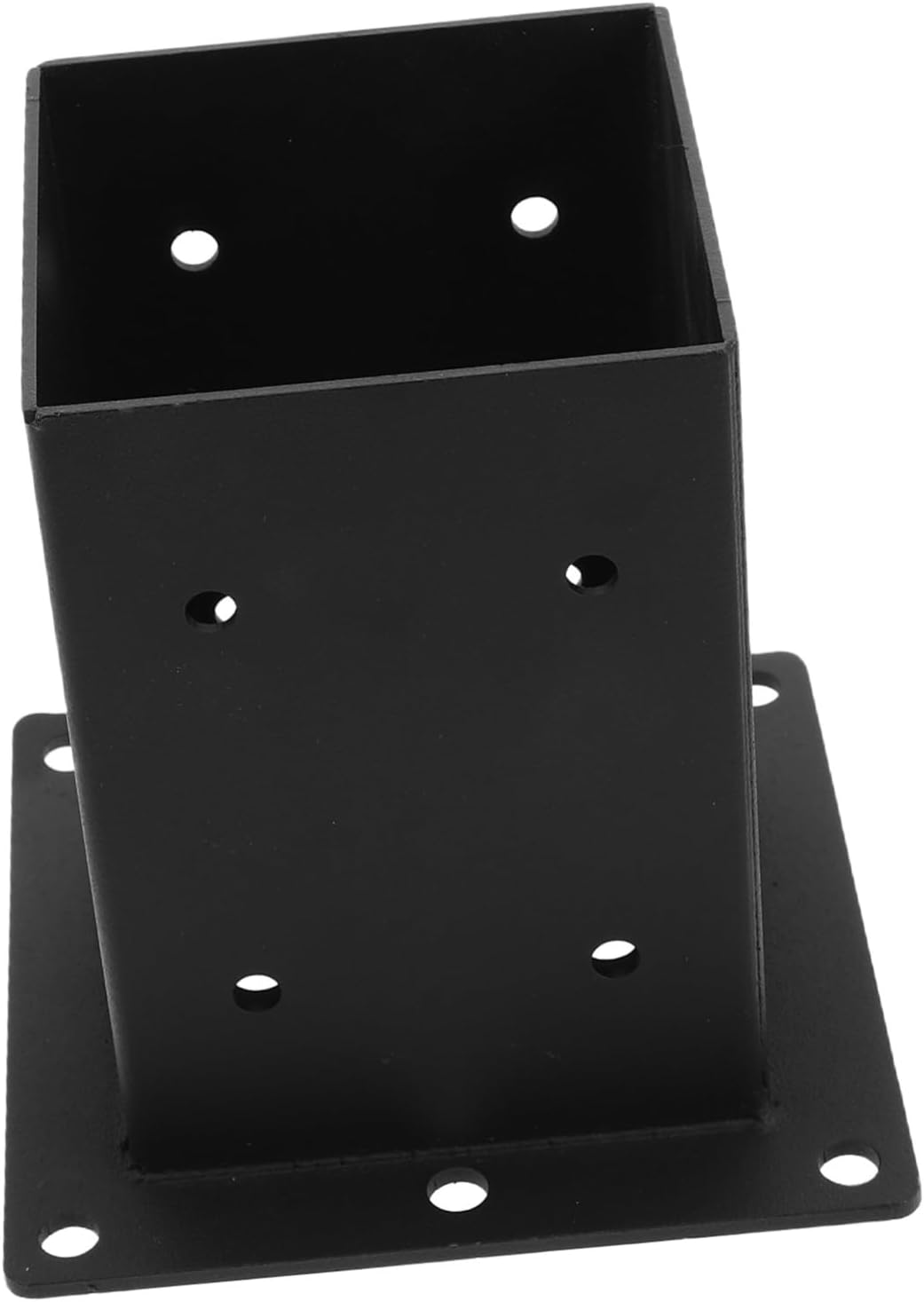 NUOBESTY Metal Square Post Base Bracket for Fence and Pavilion Support Heavy Duty Galvanized Steel Easy Installation Suitable for Deck and Railing 2-Pack