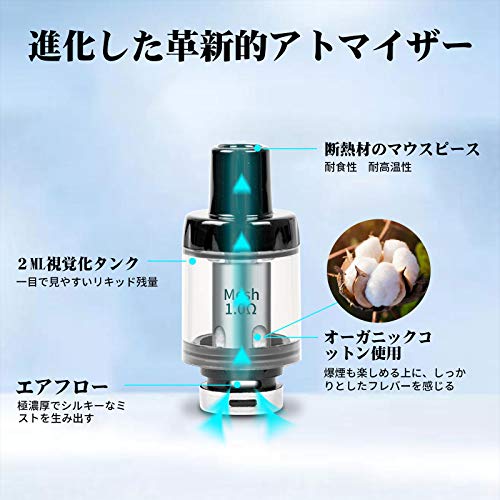 NONNICO VB2専用 電子タバコ アトマイザー 1.0Ω 互換用 3個