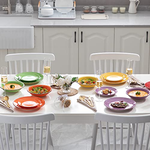 Vancasso Bonita Muticolour Dinner Set 36 Pieces Stoneware Dinnerware Set For 12, Handpainted Spirals Pattern Stoneware Combination Set With 10.5In Dinner Plate, 7.7In Dessert Plate And 750Ml Soup Bowl #TOP7