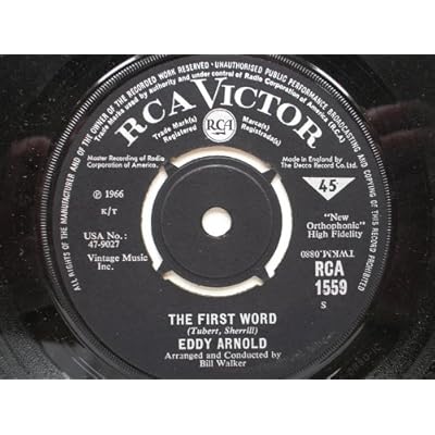 Arnold, Eddy The First Word 7" RCA Victor RCA1559 EX 1966