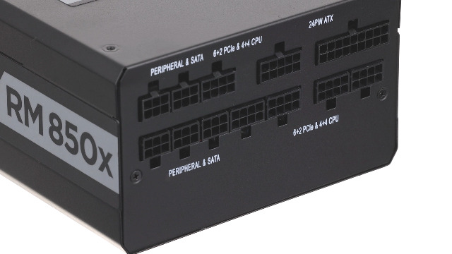 RMx Series™ RM850x - 850 Watt 80 PLUS® Gold Certified Fully Modular PSU