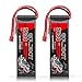GOLDBAT 3S 11.1V 3000mAh 30C Lipo Battery with Dean-Style T and XT60 Connector for RC Car Airplane Helicopter Boat Drone FPV and Quadcopter Radio Control Toy (2 Packs)