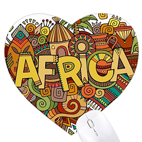 Tapis de souris coeur mode tribale africaine pour décorer votre bureau