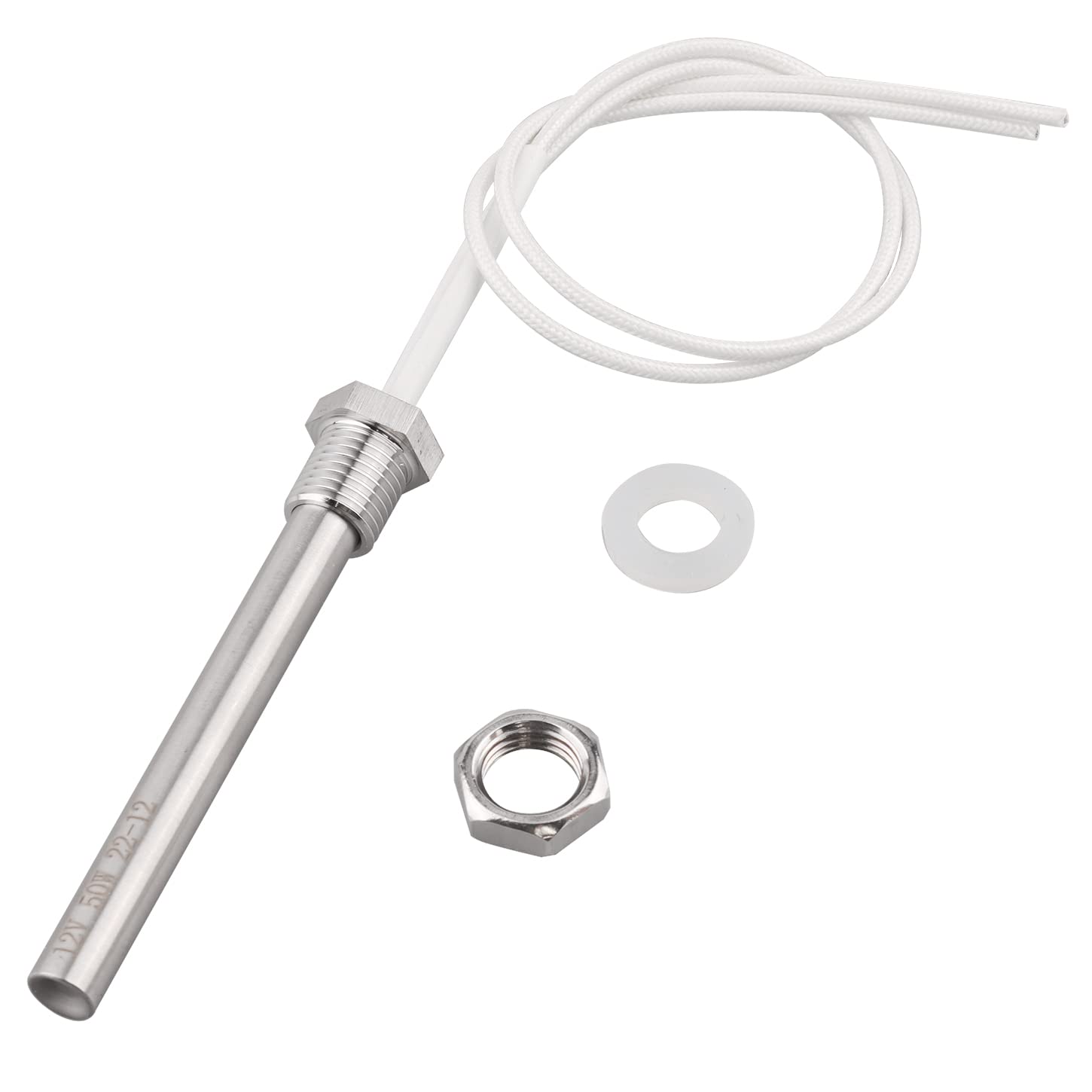 DERNORDImmersion Cartridge Heater SS304 Tublar Heater M14 Thread 12V 50W