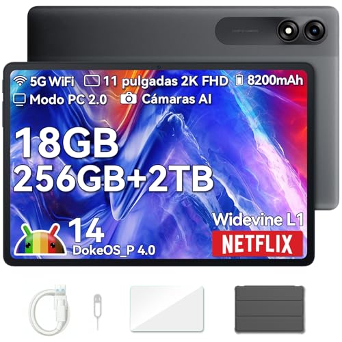 Blackview Tab9WiFi 11 Pulgadas, Android 14, 18GB RAM 256GB ROM/2TB TF, 5G WiFi, 8200mAh, 8MP+13MP,...