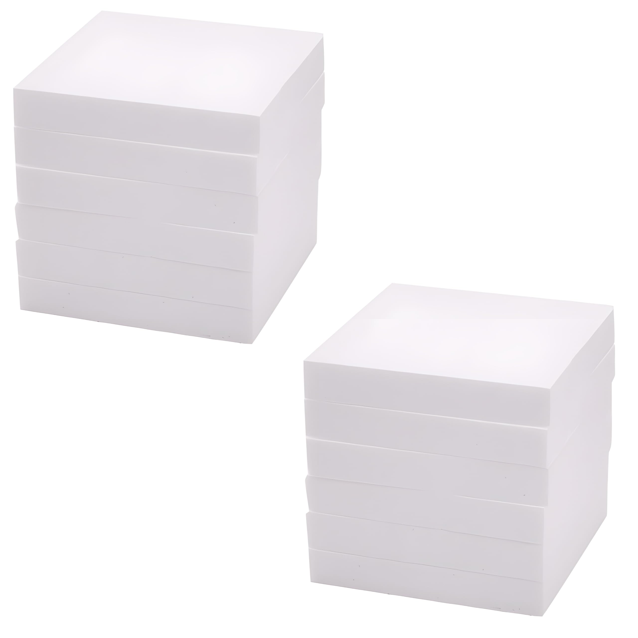 CRAFT MAGIC 12 Pack Craft Foam Block, White(15x15x2cm) Square Polystyrene Cubes, Hard Foam Blocks, Styrofoam Bricks for DIY Arts and Crafts, Sculptures, Modeling and School Projects.