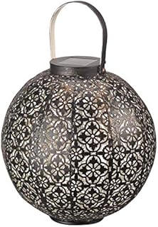 Garden Mile® Large Damask Solar LED Silhouette Lantern Lights Solar Lights Patio Table Lights Garden Lighting Landscaping Lights