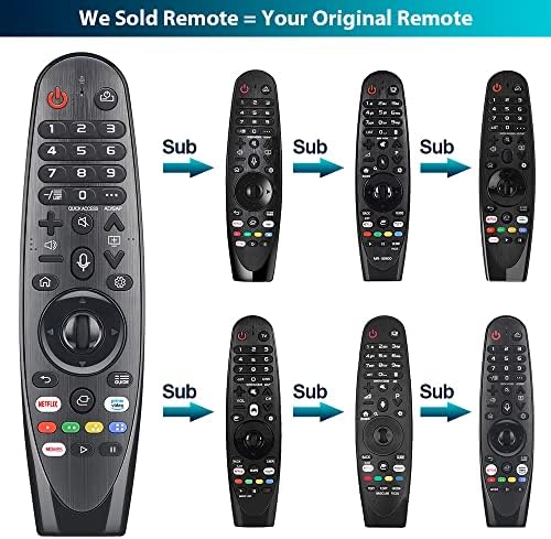 Gvirtue AN-MR19BA Remote Control for LG Magic TV - Fit For All LG Smart TVs AKB75855501 AN-MR18BA AN-MR19BA AN-MR20GA AN-MR21GA AN-MR21GC AN-MR650 AN-MR650A AN-MR650B AN-MR650G (With Voice Search)