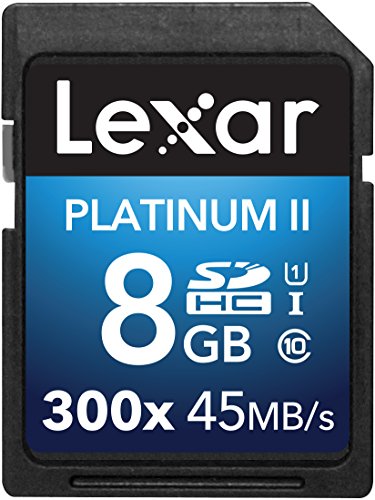 Lexar Platinum II 300x SDHC 8GB UHS-I/U1 (Up to 45MB/s Read) Flash Memory Card - LSD8GBBBNL300