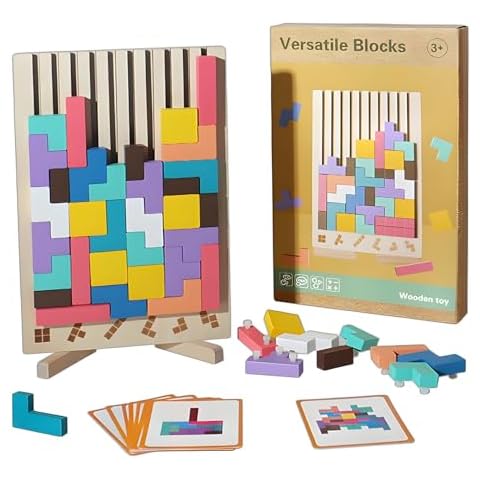 EACHHAHA 3D Wooden Building Blocks for Kids Cover