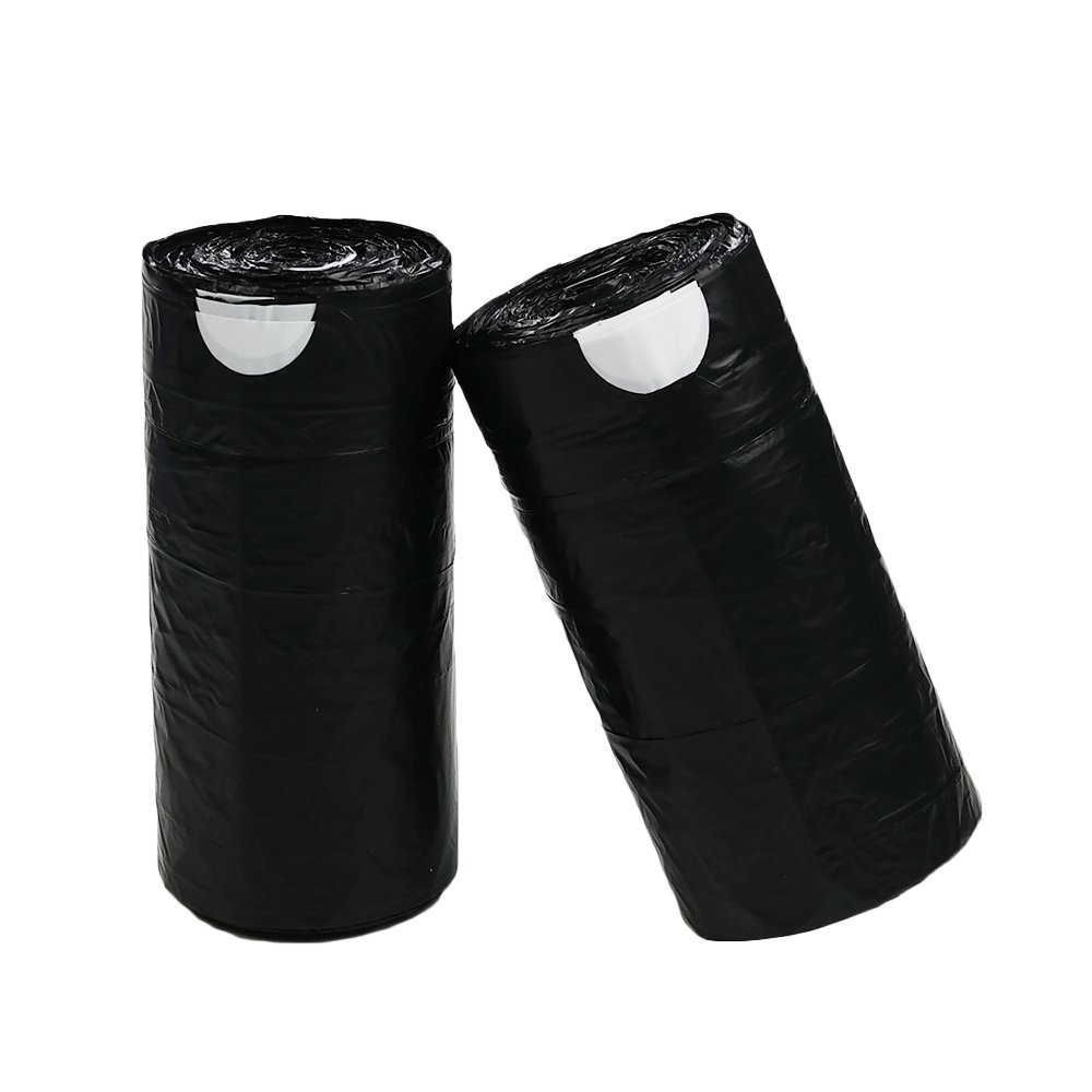 Dynko Black 30 L Bin Bags, Plastic Trash Bin Liners, Drawstring Bin Liner, 110 Bags