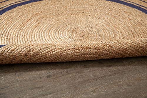 Anji Mountain Kerala Midnite Area Rug, 6-Feet, Natural/Gray #TOP2