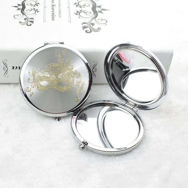 Set 12 Espejos Compactos Redondos para Maquillaje Blanco miniatura 6