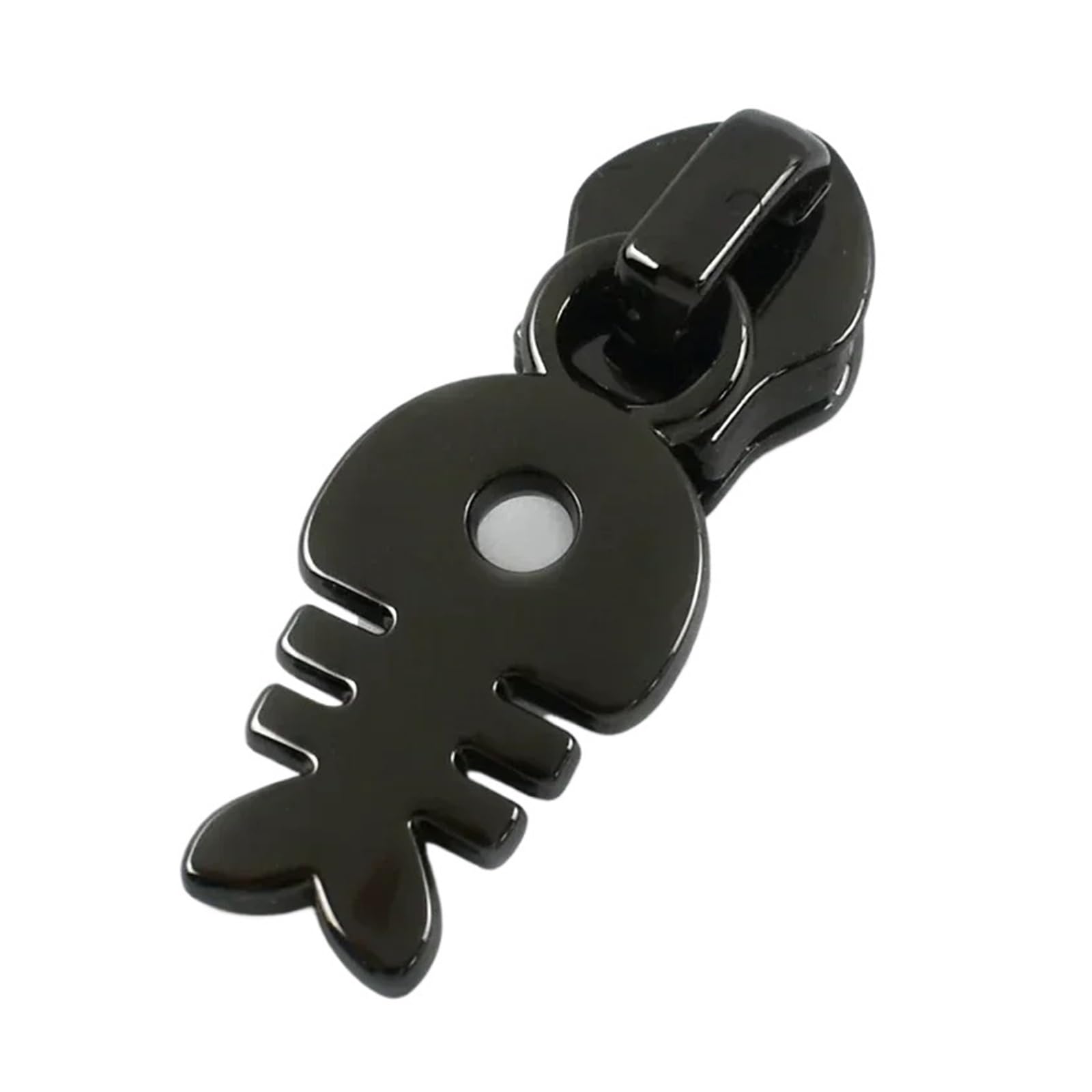 5/10/20/30/50Pcs 5# Fishbone Metal Zipper Puller for Nylon Zip Sewing Bags Pocket Zippers Slider Garment Decorative Zips Head Repair Kits(GunBlack,30PcsForNylon-No5)