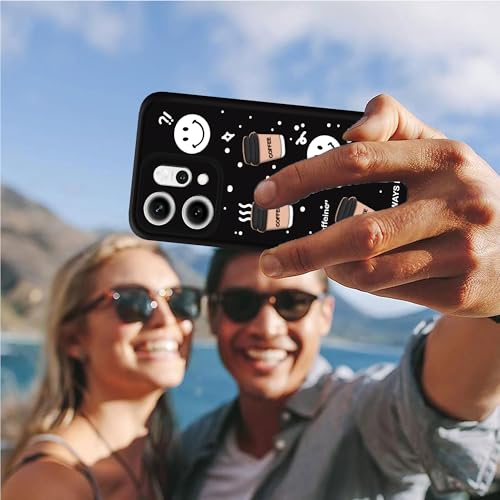 Image of amazon basics Back Case Cover Compatible for Oppo Reno 14 Pro 5G | Cute Fun Cartoon 3D Ball | Coffee Silicone Case | Camera Protection | Body Protection | Shock Proof | Color Black
