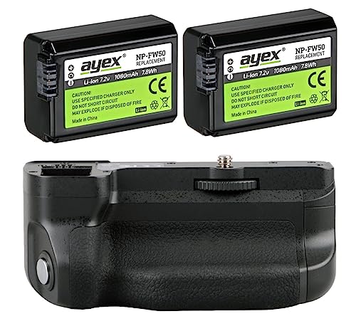 Sony A6000 A6300 için Mk-A6300 Battery Grip + 2 Adet Batarya