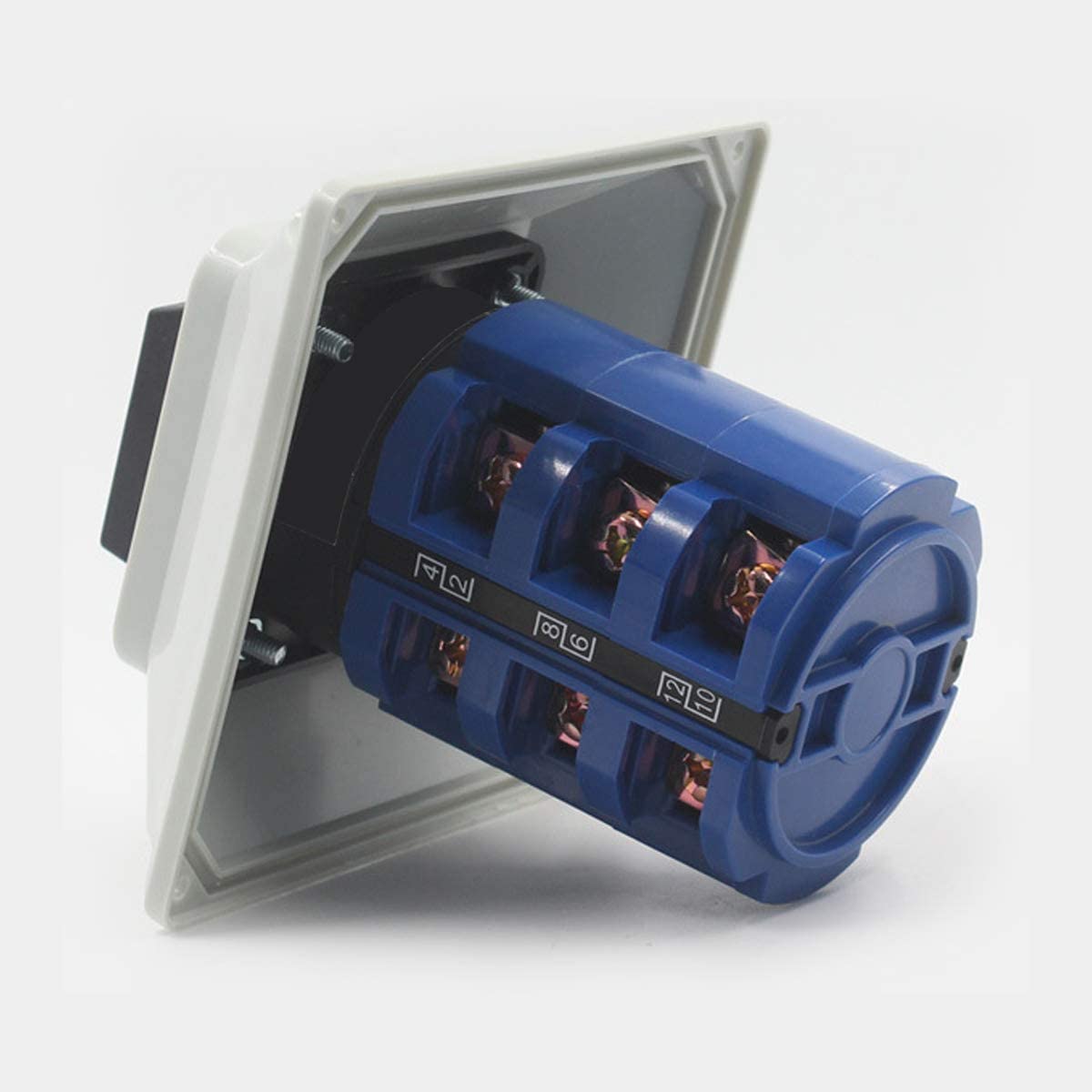 TOP-VIGOR Interruptor selector de cambio universal,con caja impermeable,3 posiciones,16 terminales,interruptor de transferencia de energía,generadores de motor LW26-63/4 63A,selector de leva giratoria