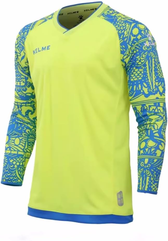 KELME Kids Soccer Goalie Jersey Goalkeeper Jerseys Kids Goalkeeper Long Sleeve Match Training Jersey Autumn and Winter