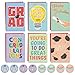 Ogeby 24 Pack Graduation Cards Assortment, 6x4in Inspirational Graduation Card Bulk With Envelope & Sticker, Congratulation Cards Set for Kindergarten Middle School & College Graduates
