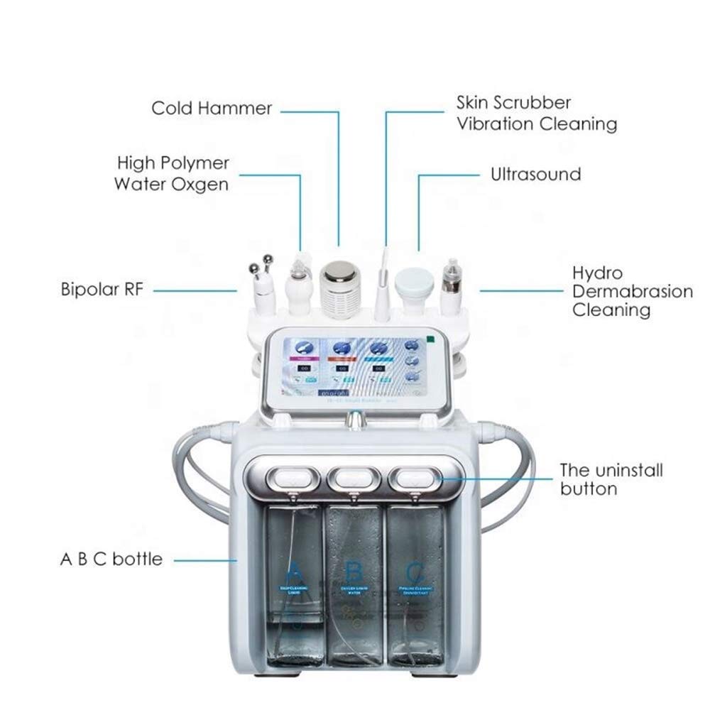 Diamond - Máquina de microdermoabrasión multifunción para limpieza de la piel, hidrodermoabrasión, hidrodermoabrasión, masajeador facial, limpiador de poros, máquina de belleza de burbujas pequeñas