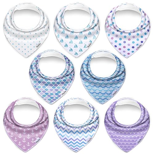 Image of KiddyStar Premium Organic Cotton Bibs for Drooling & Teething Babies
