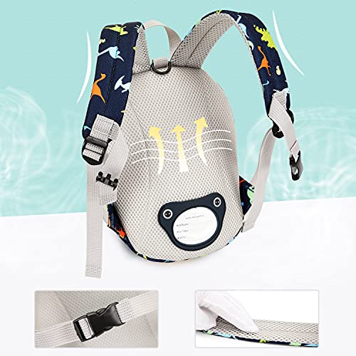 Willikiva Dinosaur Toddler Mini Backpack Children Kids Baby Safety Harness Leash Waterproof Boys And Girls(Blue Dinosaur,Small Age1-2) #TOP4