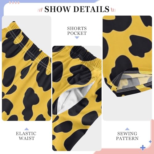 Boys' Pants Leopard Print Cheetah Cartoon Long Bottoms Jogger Pants Elastic Waist Trousers with Pockets S-XL4