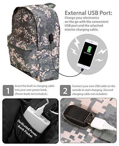 Rockland Classic Laptop Backpack, Acu Camo, Large #TOP5