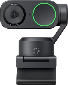 Insta360 Link 2 PTZ Dual Axis Gimbal AI-Powered 4K Webcam with 1/2 Sensor for Increased Detail, Pro Audio, Gesture Control, HDR, AI Tracking, Deskview and Streamer Mode - Built-in Privacy Protection