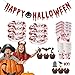 Zestaw zastawy na Halloween,Bloody Hand Print Jednorazowe Talerze Papierowe Serwetki Kubki | Zestaw zastawy stołowej na Halloween na imprezy o tematyce Halloween Generic