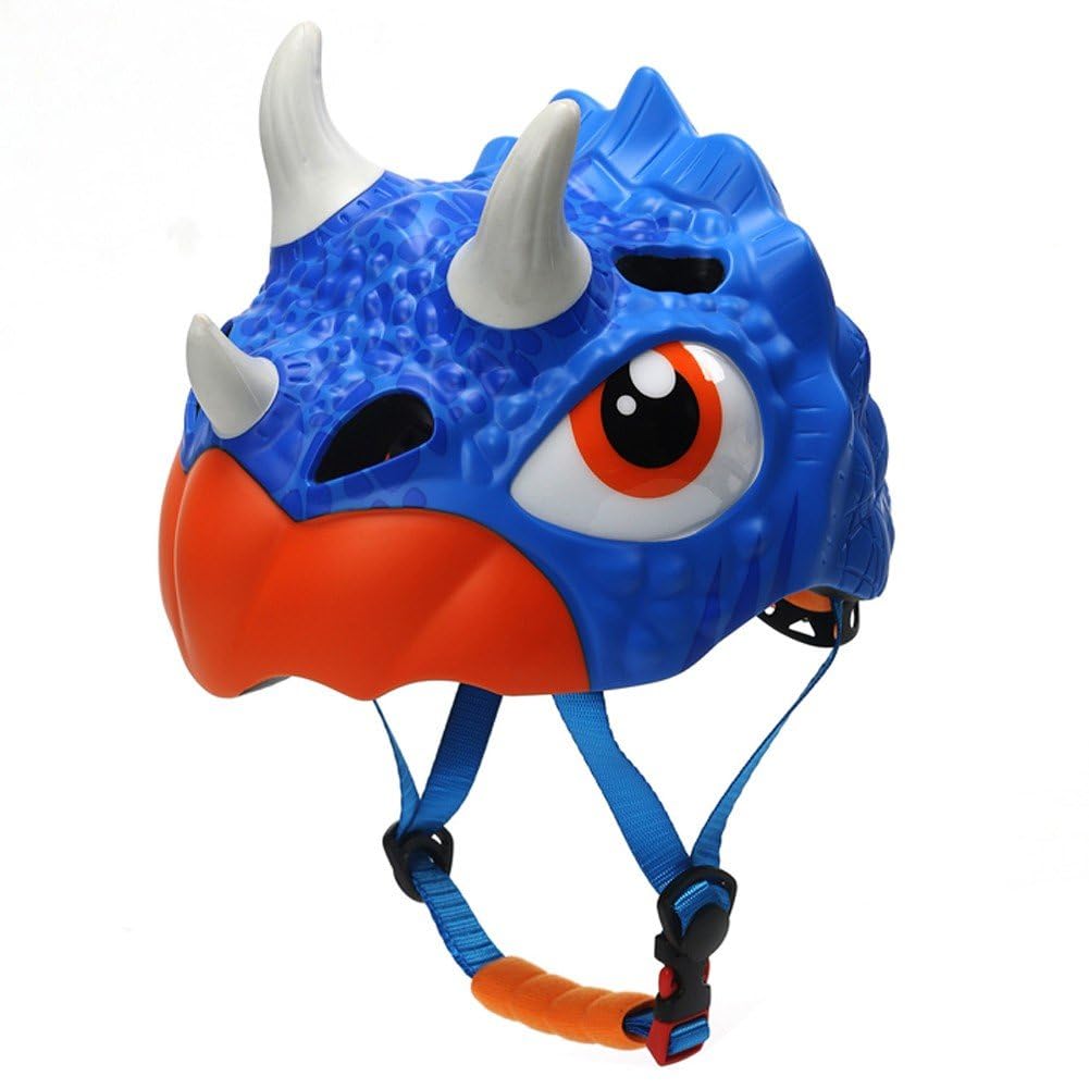 Casco Ajustable para Niños, Cascos De Bicicleta para Niños Pequeños con Dibujos De Dinosaurios, Diseño De Dibujos Animados En 3D, para Ciclismo, Patinaje sobre Ruedas