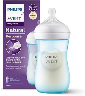 Mamadeira Avent Pétala 3.0 Azul Bebê Menino 260ml