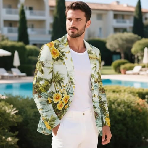 Men's Blazers & Sport Coats One-Button Notched Lapel Casual Suit Jacket Plus Size Business Blazers with Pockets4