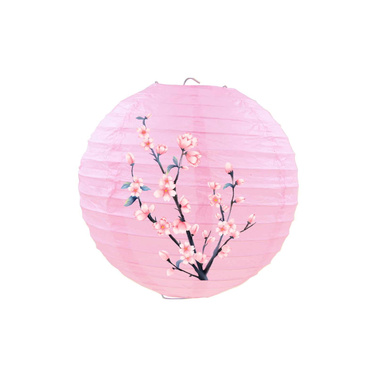 HTYUKFDG Chinese/Japanese Round Paper Lantern 12 Inch Cherry Plum Blossom Hanging Lantern for Garden Restaurant Wedding Party Home Decor