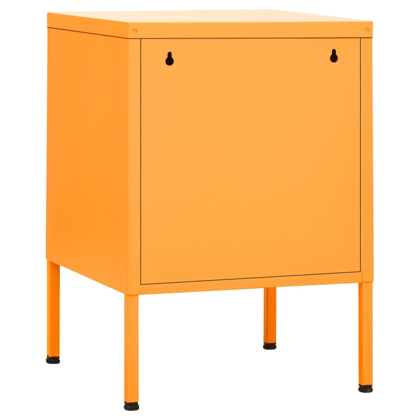 LAPOOH Table de chevet, table de chevet, table de chevet, table de chevet en acier jaune moutarde 35 x 35 x 51 cm
