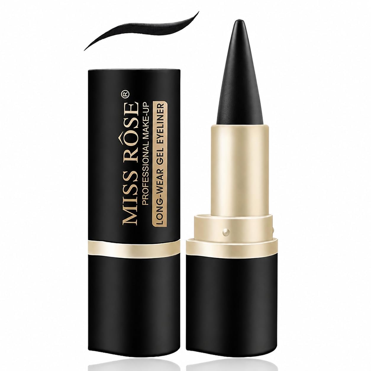 Eyeliner Cream Tool Smudge Proof Stick Makeup Pen Waterproof Matte Quick Dry Black Eye-liner Tattoo Gel Pencil for Girl's (Black) (Pack Of 1)-picture-24