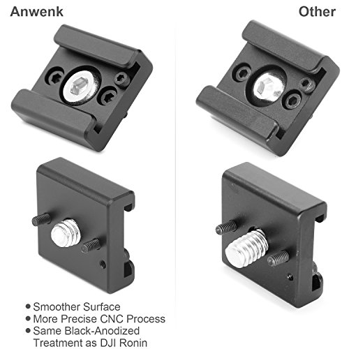 2 Pack Cold Shoe Mount Adapter Cold Shoe Bracket Standard Shoe Type with 1/4" Thread Hole for Camera DSLR Flash Led Light Monitor Video and More by Anwenk - Image 2