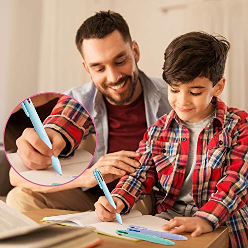 12 Pieces Multicolor Ballpoint Pen 4-Color Retractable Ballpoint Pen 0.5 Mm Fine Point Ballpoint Pen For Planner Journaling Writing, 6 Shell Colors #TOP6