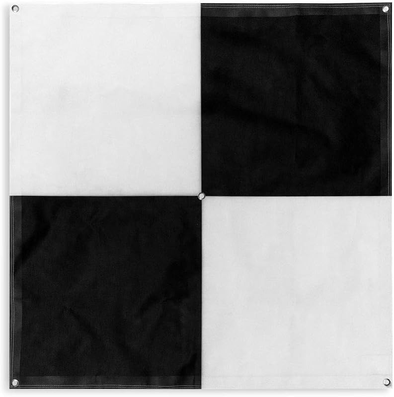 Sky High Bull's-Eye (48"x48") Drone Ground Control Point GCP - UAV Aerial Target for Mapping & Surveying (6 Pack) | Center Eyelet (Black/White Markers) | Pix4D & DroneDeploy Compatible