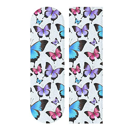 Mnsruu - MNSRUU Bande adhésive pour skateboard Motif papillons Longboards