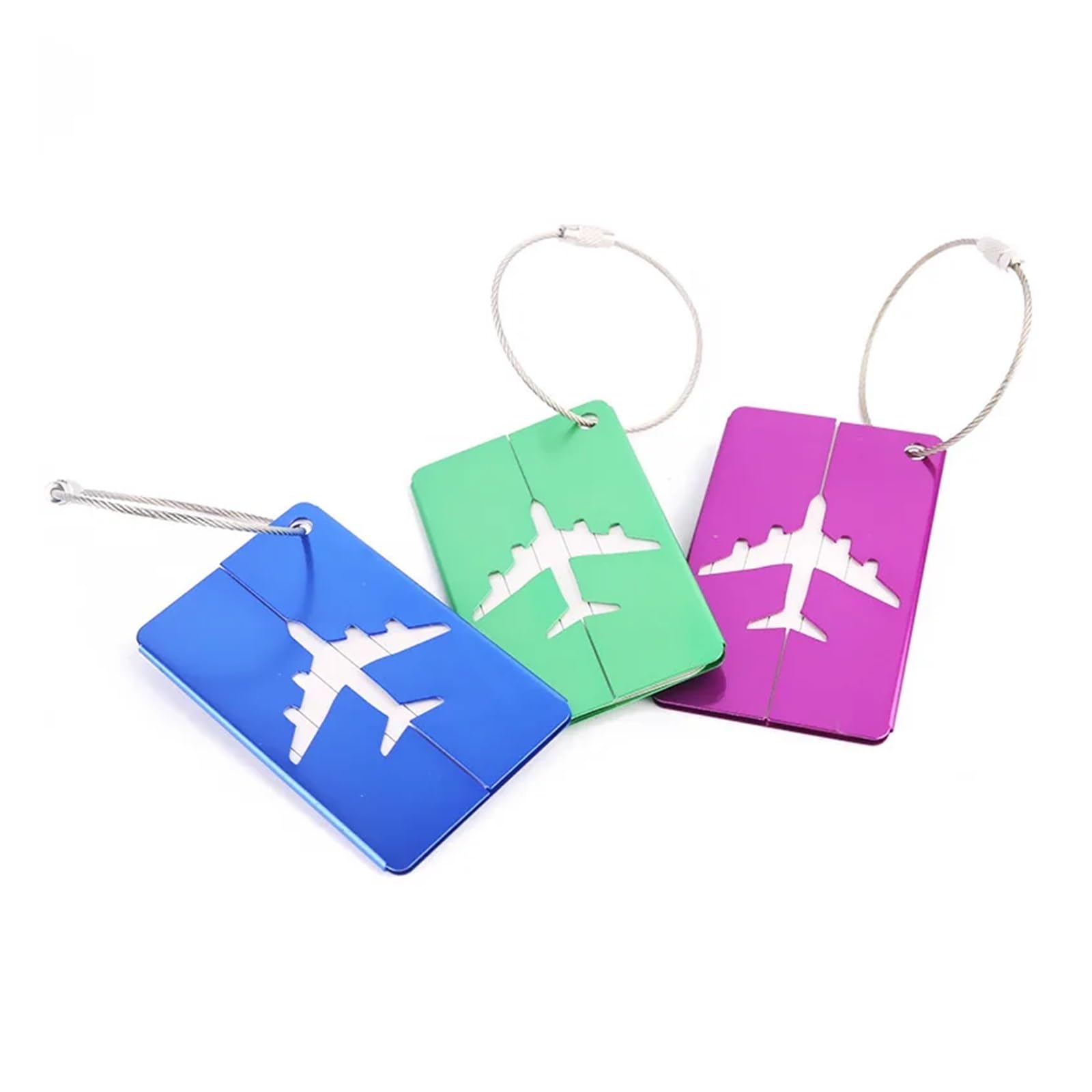 5 uds. Etiqueta de equipaje de aleación de aluminio, etiqueta de equipaje de Metal for embarque, etiqueta de ascensor de registro de avión, soporte externo for tarjeta de identificación de viaje Etiqu