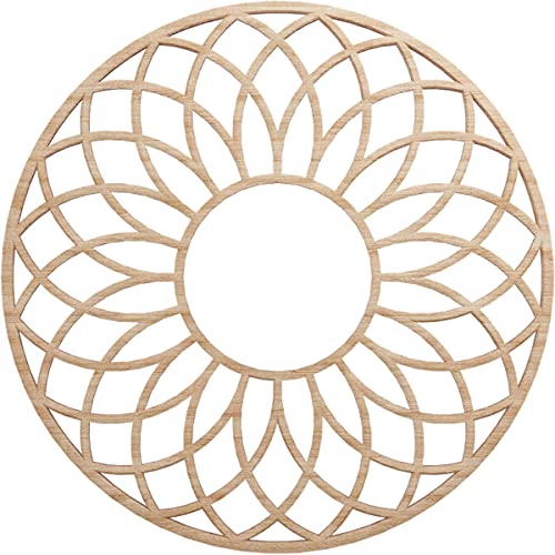 Image of Ekena Millwork 20 inchOD x 6 7 /8 inchID x 3 /8 inchT Cannes Wood Fretwork Pierced Ceiling Medallion, Alder