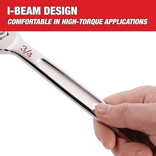 Miniatura 5 de Compatible con Milwaukee 48-22-9411 SAE Juego de llaves combinadas cromadas - 11 piezas