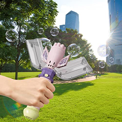 Máquina sopradora de bolhas,Jato de bolha portátil com forma de transformação de bastão de fada | Br