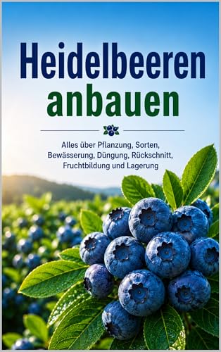 Heidelbeeren anbauen: Alles über Pflanzung, Sorten, Bewässerung, Düngung, Rückschnitt, Fruchtbildung und Lagerung (German Edition)