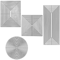 Cutting Die Cuts 5PCS Nesting Basic Dies Rectangles & Ovals Circles & Squares Hearts Shape For Card Making Paper Crafting Arts Crafts Metal Die Cuts Punch Template Molds Scrapbooking Supplies Metal Cutting