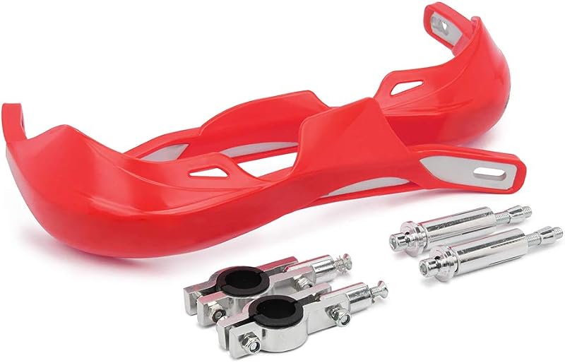 JFG RACING Univerzális Motoros Kézvédő 22-28 mm Kormányhoz - Alumínium Ötvözet és Polipropilén Anyagú Dirt Bike Védőelem, Piros