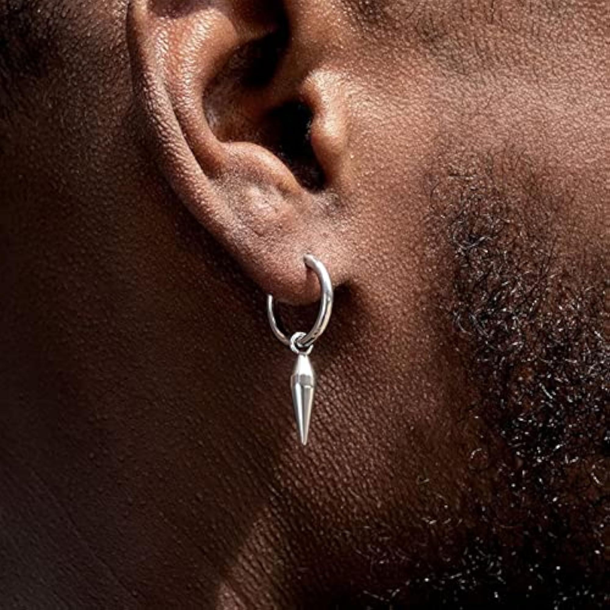 Rock Punk Cone Tip Rivet Stud Pendant Earrings, Unisex