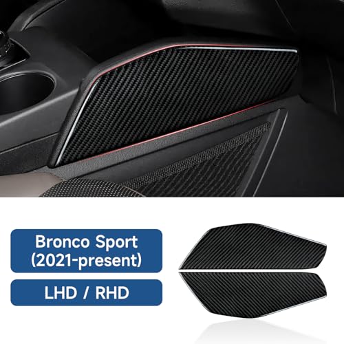 Image of Youtaiche Carbon Fiber Sticker Car Gear Shift Panel Sides Cover Trim Decal for Ford Bronco Sport 2021 2022 2023 2024 Interior Accessories