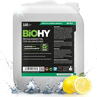 BiOHY Środek czyszczący do wycieraczek ssących (10 x kanister 20l) | Koncentrat 1:200 do wszystkich odkurzaczy na mokro | do płytek, PCV, parkietu, laminatu i dywanów (Saugwischer)